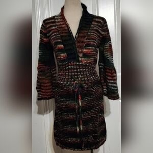 Multicolor Knit Sweater Dress